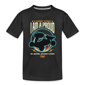 Amateur de course de modèles réduits RC Une histoire courte Je suis RC Racer - T-shirt bio Premium Enfant - noir - Devant