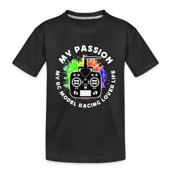Amateur de courses de modèles réduits RC Ma passion Ma course de voitures RC - T-shirt bio Premium Enfant - noir - Devant