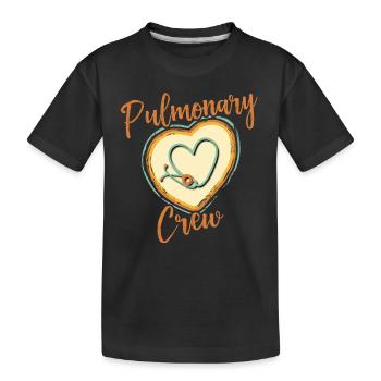 Pulmonary Crew - Gesundheit Der Atemwege Die - Kinder Premium Bio T-Shirt - Schwarz - Vorne