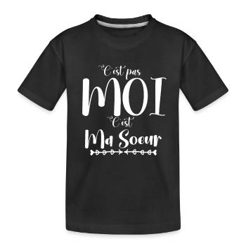 C est pas moi C est ma soeur - T-shirt bio Premium Enfant - noir - Devant