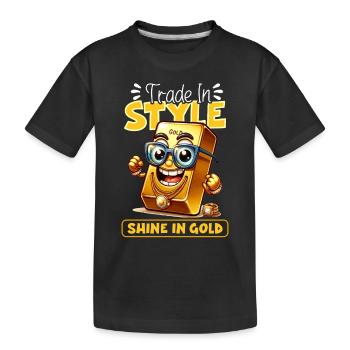 Trader d’or Forex Trader XAUUSD Trader - T-shirt bio Premium Enfant - noir - Devant
