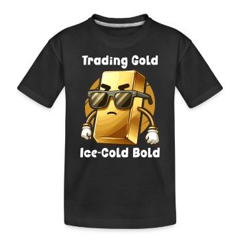 Trader d'or Trader Forex Trader XAUUSD - T-shirt bio Premium Enfant - noir - Devant