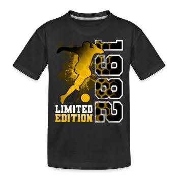 1982 Année de naissance Anniversaire Football - T-shirt bio Premium Enfant - noir - Devant