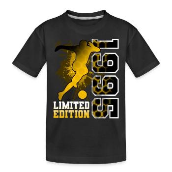 1995 Année de naissance Anniversaire Football - T-shirt bio Premium Enfant - noir - Devant