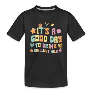 Lait de noisette - T-shirt bio Premium Enfant - noir - Devant