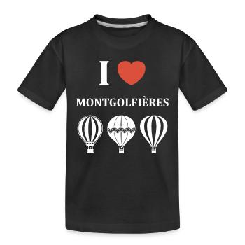 Humour Montgolfière - T-shirt bio Premium Enfant - noir - Devant