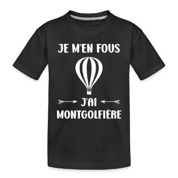 Humour Montgolfière - T-shirt bio Premium Enfant - noir - Devant