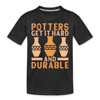 Töpfern Töpfer - Kinder Premium Bio T-Shirt - Schwarz - Vorne