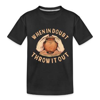 Töpfern Töpfer - Kinder Premium Bio T-Shirt - Schwarz - Vorne