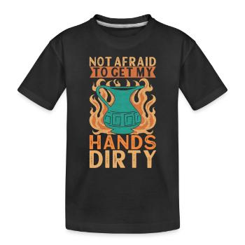 Töpfern Töpfer - Kinder Premium Bio T-Shirt - Schwarz - Vorne