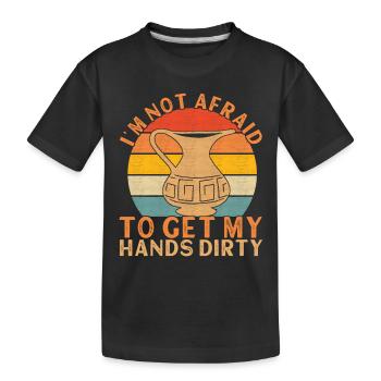 Töpfern Töpfer - Kinder Premium Bio T-Shirt - Schwarz - Vorne