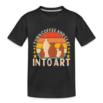 Töpfern Töpfer - Kinder Premium Bio T-Shirt - Schwarz - Vorne