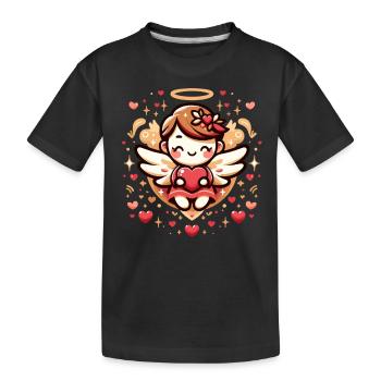 Engel der Liebe - Kinder Premium Bio T-Shirt - Schwarz - Vorne