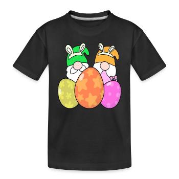 Oeufs de Pâques Pâques - T-shirt bio Premium Enfant - noir - Devant