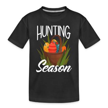 Jagt Saison Ostern Ostereier - Kinder Premium Bio T-Shirt - Schwarz - Vorne