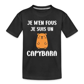 Humour Capybara - T-shirt bio Premium Enfant - noir - Devant