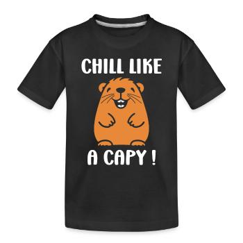 Humour Capybara - T-shirt bio Premium Enfant - noir - Devant