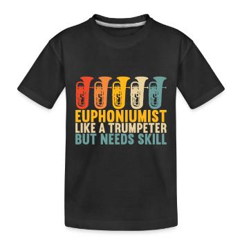 Euphonium Euphoniumspieler - Kinder Premium Bio T-Shirt - Schwarz - Vorne