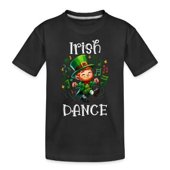 Irish Dancing Ireland Outfit Irish Music - Kids' Premium Organic T-Shirt - black - Front