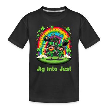 Irish Dancing Ireland Outfit Irish Music - Kids' Premium Organic T-Shirt - black - Front