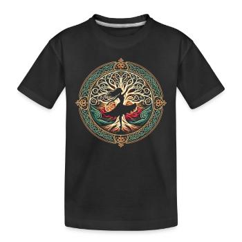 Irish Dancing Ireland Outfit Irish Music - Kids' Premium Organic T-Shirt - black - Front
