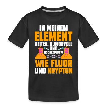 Chemiker Wissenschaft Physik Chemie - Kinder Premium Bio T-Shirt - Schwarz - Vorne