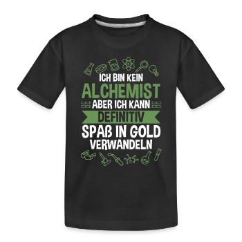 Chemist, Alchemist, Science, Physics, Chemistry - Kids' Premium Organic T-Shirt - black - Front