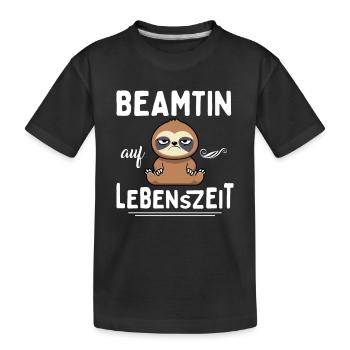Fonctionnaire à vie - T-shirt bio Premium Enfant - noir - Devant
