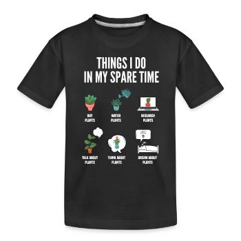 Garden, Leisure, Hobby, Plants - Kids' Premium Organic T-Shirt - black - Front