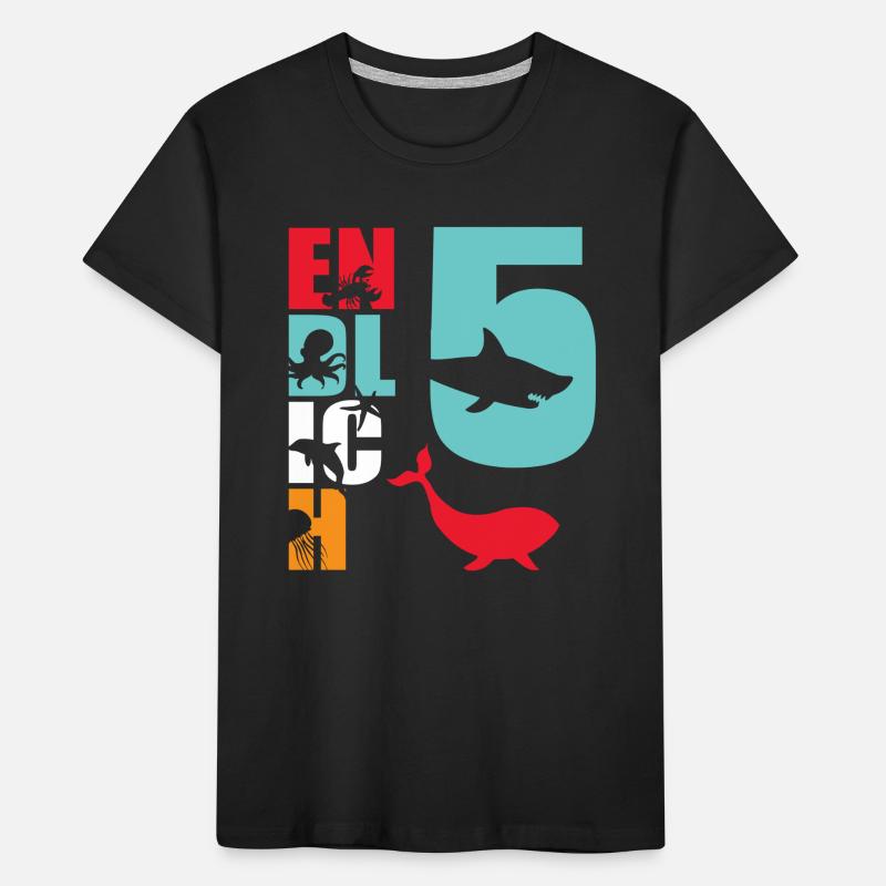 Finally 5 Shark Fish Kids' Premium Organic T-Shirt