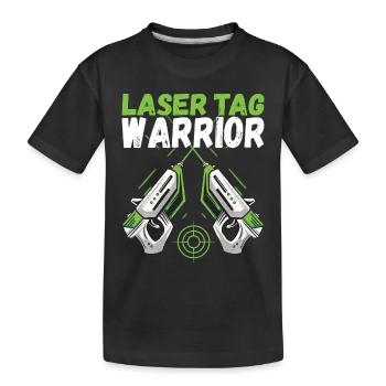 Laser Tag Geburtstag Laser Tag Spieler - Kinder Premium Bio T-Shirt - Schwarz - Vorne