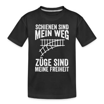 Chemin de fer miniature Train miniature Train Chemin de fer Chemin de fer Chemin de fer Train miniature Train modèle T - T-shirt bio Premium Enfant - noir - Devant