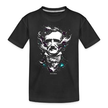 Edgar Allan Poe Fan, Klassische Literatur, - Kinder Premium Bio T-Shirt - Schwarz - Vorne