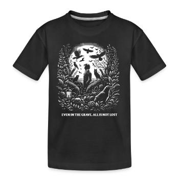 Edgar Allan Poe Fan, Klassische Literatur, - Kinder Premium Bio T-Shirt - Schwarz - Vorne
