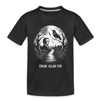 Edgar Allan Poe Fan, Klassische Literatur, - Kinder Premium Bio T-Shirt - Schwarz - Vorne