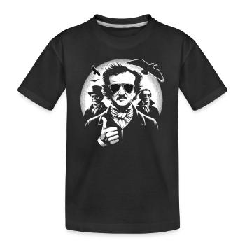 Edgar Allan Poe Fan, Klassische Literatur, - Kinder Premium Bio T-Shirt - Schwarz - Vorne