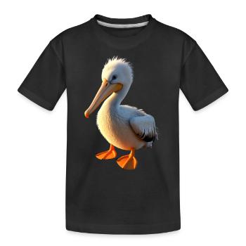 Pelikan Wasservogel Pelican Geschenk Süße Pelikane - Kinder Premium Bio T-Shirt - Schwarz - Vorne