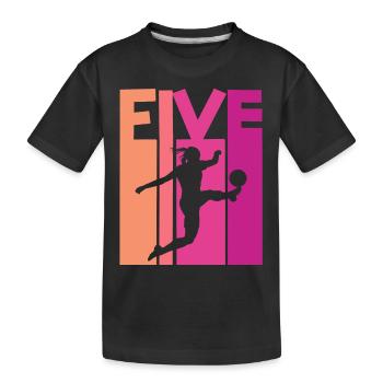 Footballer Soccer 5th Birthday - Kids' Premium Organic T-Shirt - black - Front