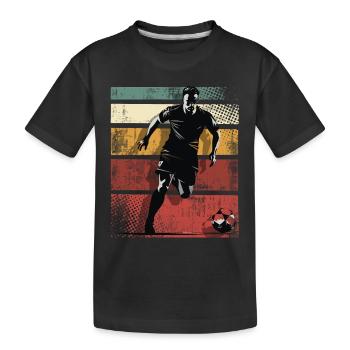 Fußball Fußballer - Kinder Premium Bio T-Shirt - Schwarz - Vorne