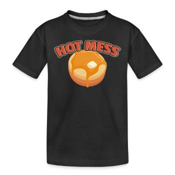 Pancake Lover Kids Chaud Mess - T-shirt bio Premium Enfant - noir - Devant