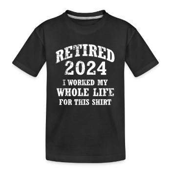 Retraité 2022 Retraite Humour Drôle - T-shirt bio Premium Enfant - noir - Devant