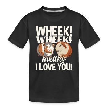 Guinea Pig Favorite Animal Love - Kids' Premium Organic T-Shirt - black - Front