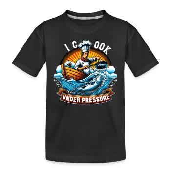 Navigation de plaisance Papa Bateau Capitaine Ponton Sailor Croisière - T-shirt bio Premium Enfant - noir - Devant