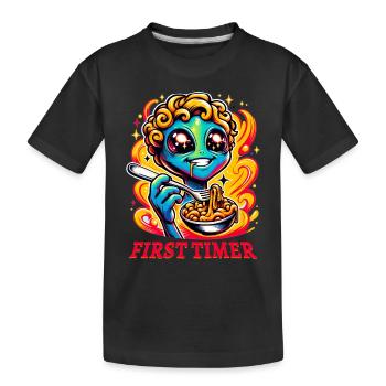 Alien Extraterrestrial Area 51 Ufo Space Geek - Kinder Premium Bio T-Shirt - Schwarz - Vorne