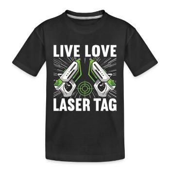 Laser Tag Geburtstag Laser Tag Spieler - Kinder Premium Bio T-Shirt - Schwarz - Vorne