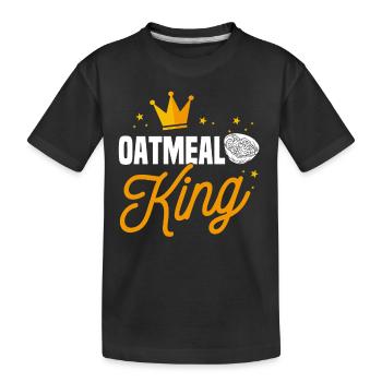 Roi de la farine d’avoine - T-shirt bio Premium Enfant - noir - Devant