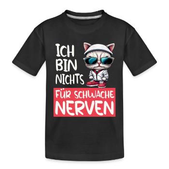Je ne suis pas pour les âmes sensibles - Funny Cat - T-shirt bio Premium Enfant - noir - Devant