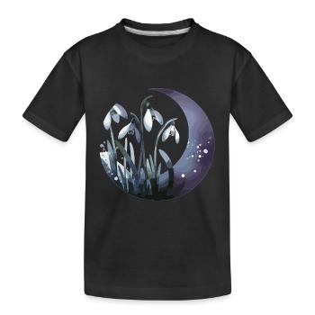 Perce-neige dessiné - T-shirt bio Premium Enfant - noir - Devant