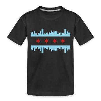 Chicago Illinois Souvenir Geschenk - Kinder Premium Bio T-Shirt - Schwarz - Vorne