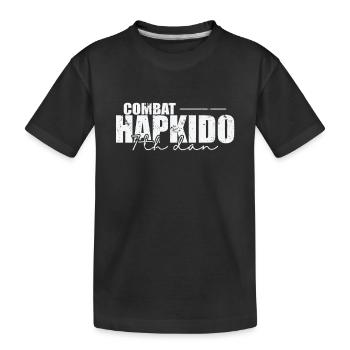 Combat Hapkido 7th Dan amerikanische Kampfkunst - Kinder Premium Bio T-Shirt - Schwarz - Vorne
